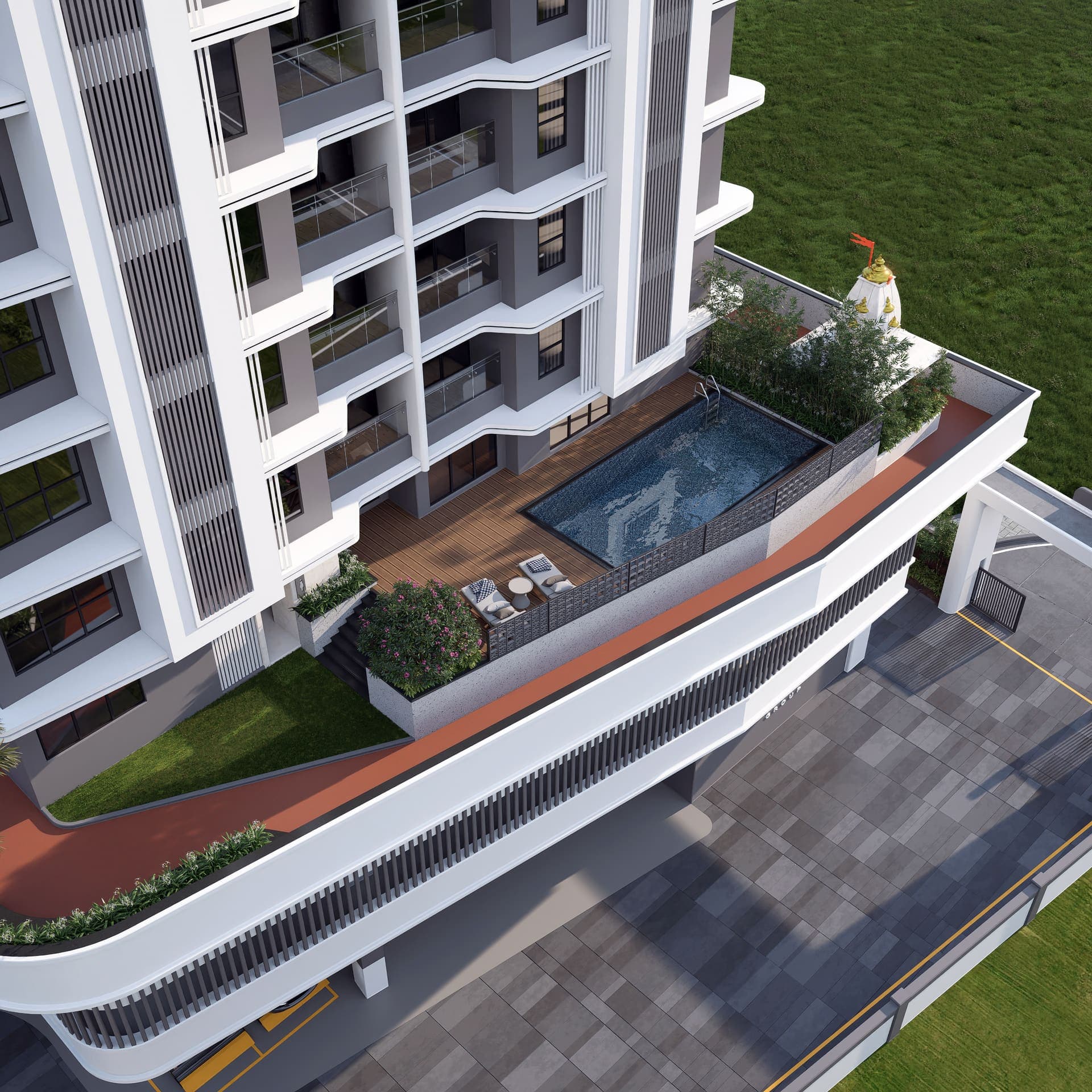 Swimming pool at Shree Nidhi Heaven
