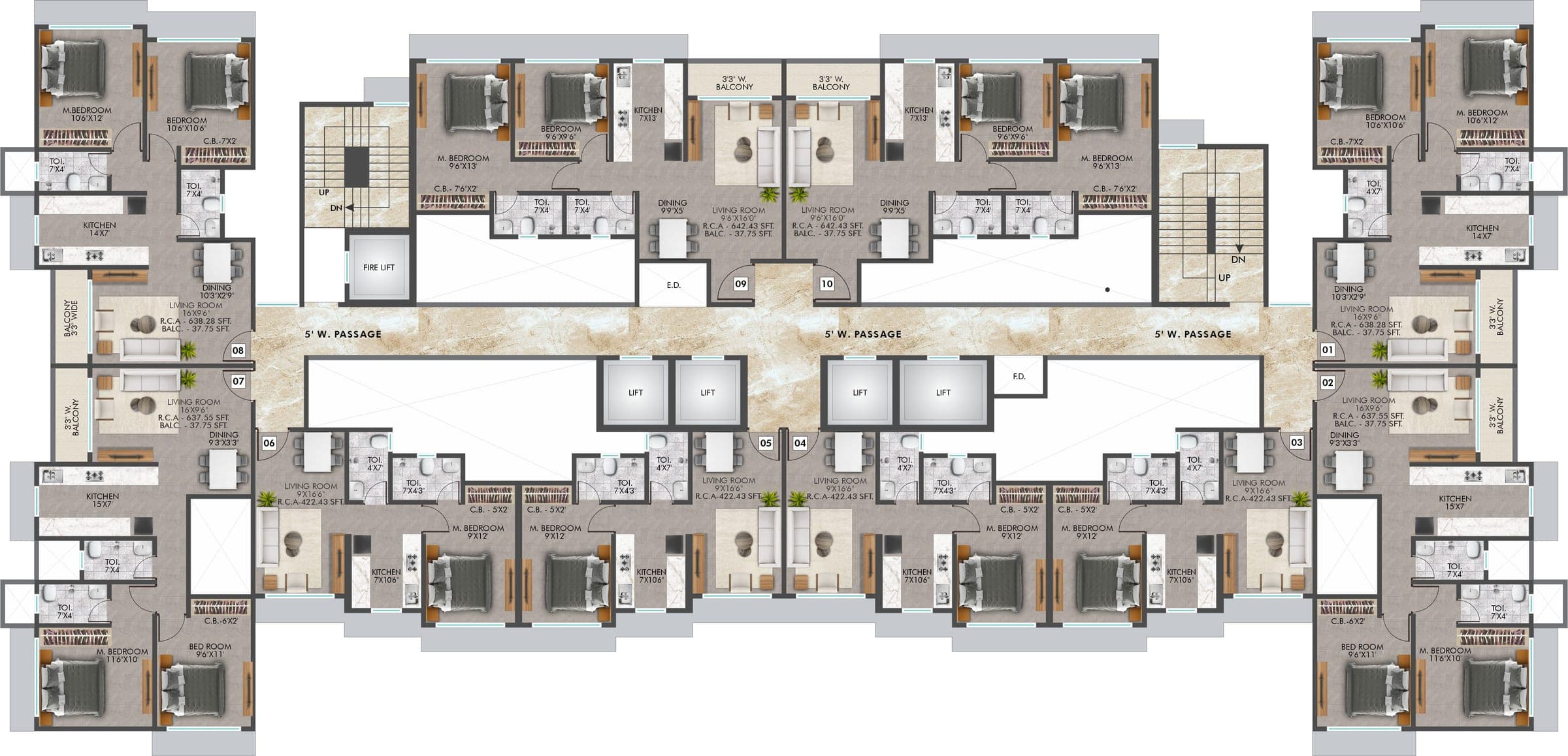 1 BHK floor plan at Shree Nidhi Heaven